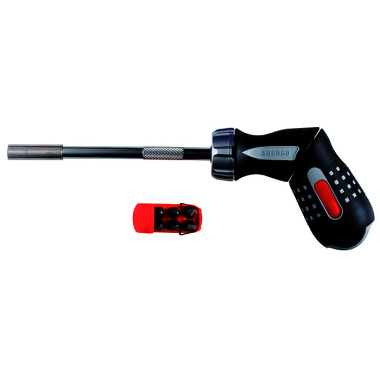 BAHCO Bit ratchet screwdriver 1/4, pistol grip, 6 bits, 260 mm 808050P