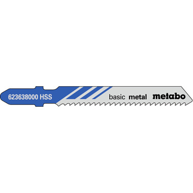 Metabo 5 Stichsägeblätter basic metal 51/ 2,0 mm, HSS (623638000)