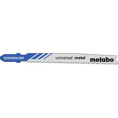 Metabo 5 Stichsägeblätter universal metal 74 mm, progressiv, BiM (623676000)