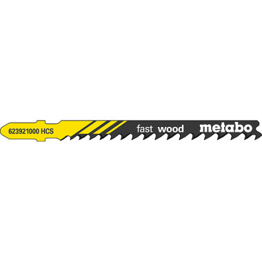 Metabo 5 Stichsägeblätter fast wood 74/ 4,0-5,2 mm, progressiv, HCS, mit Eintauchspitze (623921000)