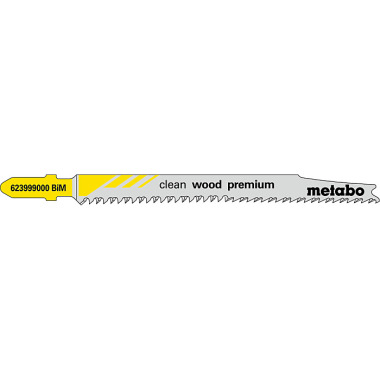 Metabo 5 Stichsägeblätter clean wood premium 93 / 2,2 mm, BiM (623999000)