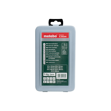 Metabo SDS-plus Classic-Bohrersatz 7-teilig ø 5, 6, 8 mm, L=110 mm / ø 6, 8, 10, 12 mm L=160 (626244000)