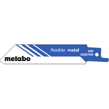 Metabo 5 Säbelsägeblätter flexible metal 100 x 0,9 mm, BiM, 2 mm/ 14 TPI (628267000)