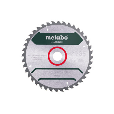 Metabo Sägeblatt precision cut wood - classic, 235x2,8/2,0x30 Z40 WZ 15° (628679000)