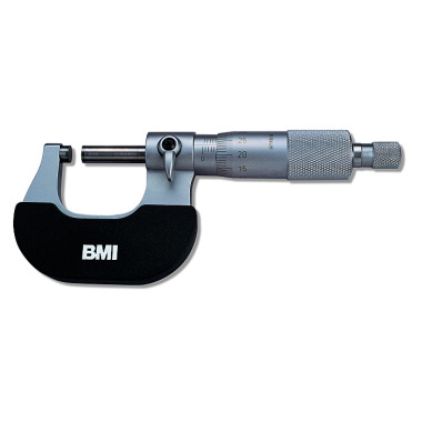 BMI Micrómetro gris 0-25mm 0,01mm en caja de plástico 765000025