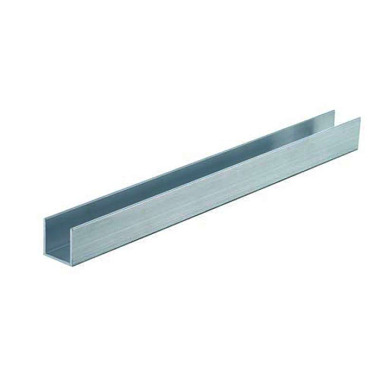 Woelm HELM 340 U-rail de aluminio en bruto, longitud: 1,300 m 034042