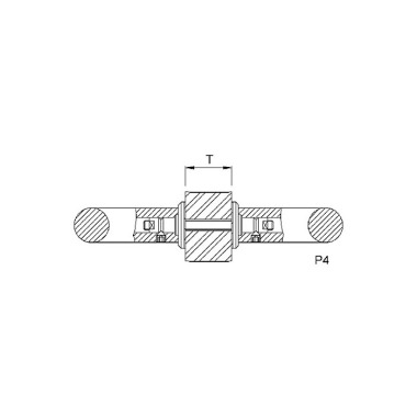 Woelm KWS 8A04 Fijación por pares con rosetas, P 4 - M 6 8A0482