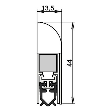 Türdichtung Wind-Ex 1-310 1-s.L.985mm Alu.silberf.HLT ATHMER 1-310-0985