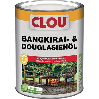 Bangkirai-/Douglasienöl naturgetönt 2,5l Dose CLOU 30755.00000.002500