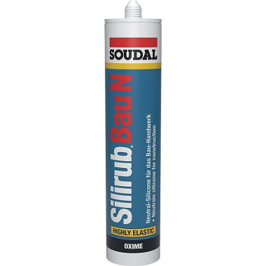 Silikondichtstoff Silirub Bau N weiß 300 ml Kartusche SOUDAL 125581