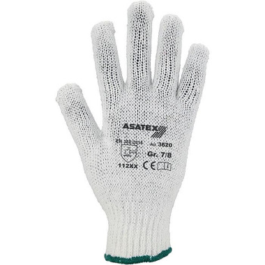 Handschuhe Gr.9/10 weiß/blau EN 388 PSA II Polyester/Baumwolle AT 3620/9/10