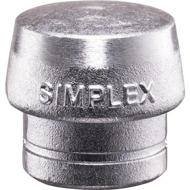 Schonhammerkopf SIMPLEX Kopf-Ø 50mm Weichmetall silber hart HALDER 3209.050