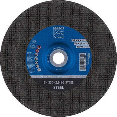 Trennscheibe SG STEEL D230mm x2,9mm gekr.STA Bohr.22,23mm PFERD 61324322