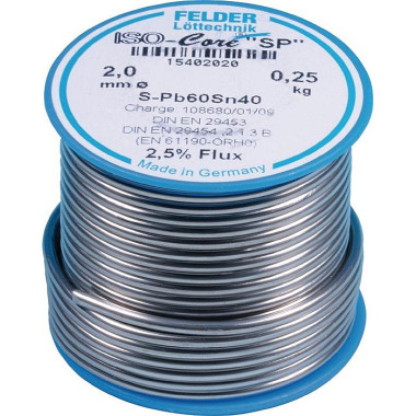 Lötdraht ISO-Core® SP 2mm 250g S-Pb60Sn40 FELDER 15402020