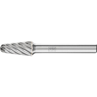 Frässtift KEL D.10mm Kopf-L.20mm Schaft-D.6mm HM Verz.INOX PFERD 21125082