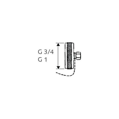 SCHELL Verschlusskappe mi t Kette und Dichtscheibe, Messing 3/4" 258010099