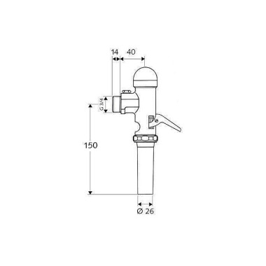 Schell WC-Druckspüler SCH ELLOMAT 3/4" m Heb. Einst ellbereich 6-14 l chrom 022040699