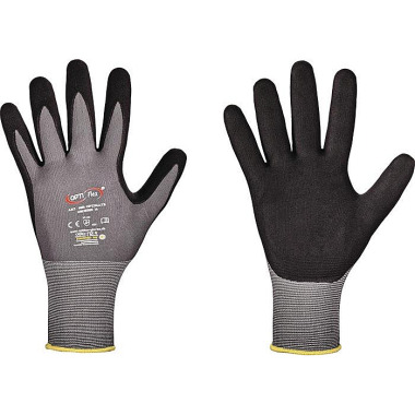 Handschuh OPTIMATE Gr.11 grau/schwarz EN 420/EN 388 PSA II OPTIFLEX 0680-11