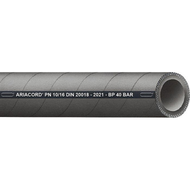 Pressluft-/Wasserschlauch ARIACORD®/DIN ID 38,0mm AD 50,0mm L.40m Schwarz TEGUMA 3220038000-40