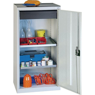 Werkzeug-/Beistellschrank H1000xB500xT500mm 1 Schublade,2 BD lichtgrau lichtgrau,RAL 7035 STUMPF 3001107