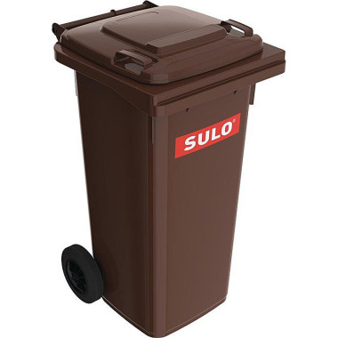 Müllgroßbehälter 120l HDPE braun fahrbar,n.EN 840 SULO 1073652