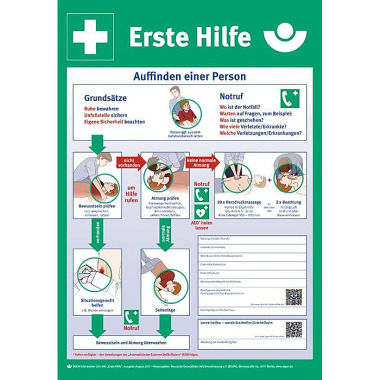 Erste-Hilfe-Plan n.DGUV Information 204-001 L410xB590mm Ku. 99699