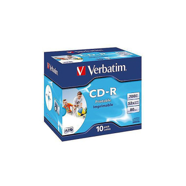 Verbatim CD-R 43325 52x 7 00MB 80Min. Jewelcase 10 St./Pack. 183237400