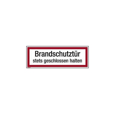 Hinweisschild Brandschutz tür 297x105mm Folie 195048700