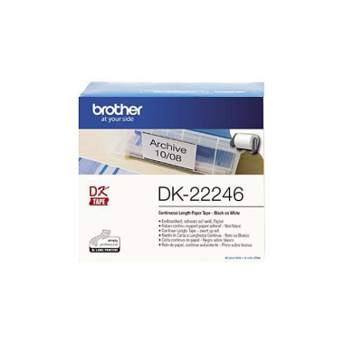 Brother Endlosetikettenro lle DK22246 103mmx30,48m weiß 124220101