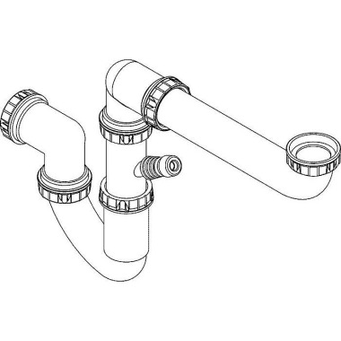 Grohe Siphon f Einbauspül en Kunststoff chr 42616000