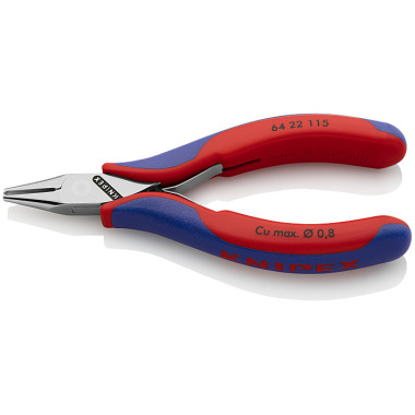 Knipex Alicate de corte frontal para electrónica con fundas en dos componentes 115mm 64 22 115