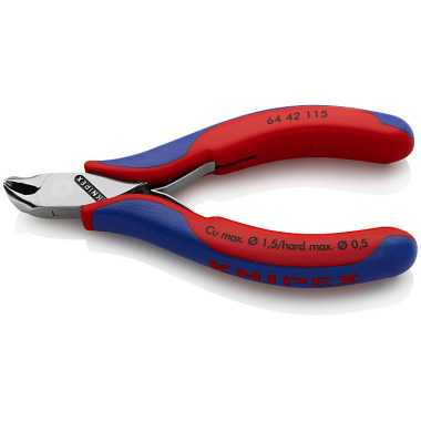 Knipex Alicate de corte frontal para electrónica con fundas en dos componentes 115mm 64 42 115