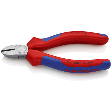 Knipex Alicate de corte diagonal negro atramentado con fundas en dos componentes 125mm 70 02 125