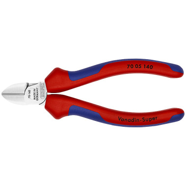 Knipex Alicate de corte diagonal cromado con fundas en dos componentes 140mm 70 05 140