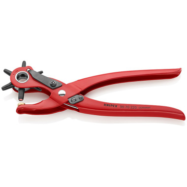 Knipex Sacabocados de revolver lacado al polvo, rojo 220mm 90 70 220 SB