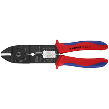 Knipex Alicate para entallar terminales bruñido con fundas en dos componentes 230mm 97 21 215