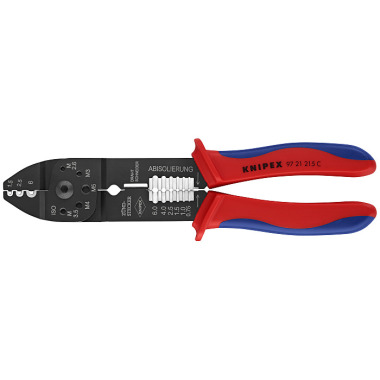 Knipex Alicate para entallar terminales bruñido con fundas en dos componentes 230mm 97 21 215 C