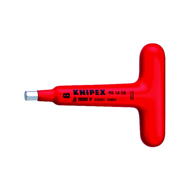 Knipex Destornillador para tornillos de cabeza hexagonal con mango en forma de T 120mm 98 14 08