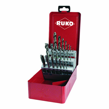 Ruko Juegos de machos de roscar para máquinas HSS Co 5 de 21 piezas 245054