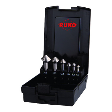 Ruko Juego de avellanadores ULTIMATECUT HSS-E 6,3 mm - 20,5 mm, roseta de 6 piezas 102790ERO