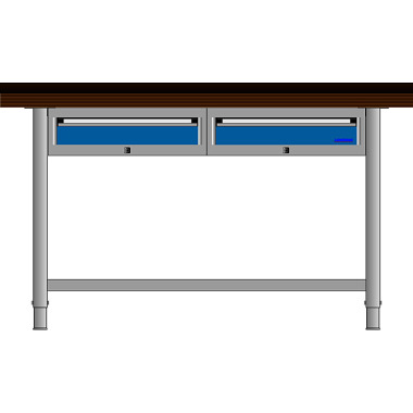 LOKOMA MESA DE TRABAJO LB 1500x700x830MM CON 2 CAJONES SENCILLOS BH 100, TA 00.05.8731