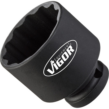 Vigor Vaso para llave de impacto (doble hexágono), corto - perfil exterior de doble hexágono - 36 V4478