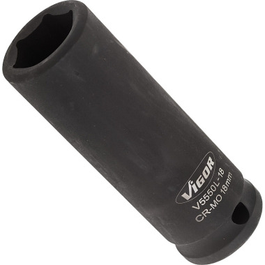 Vigor Vaso para llave de impacto, largo V5550L-18