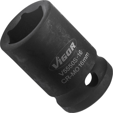 Vigor Vaso para llave de impacto, corto V5550S-16