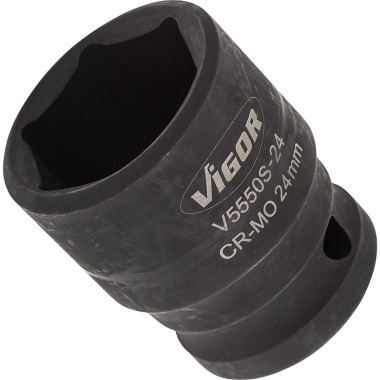 Vigor Vaso para llave de impacto, corto V5550S-24