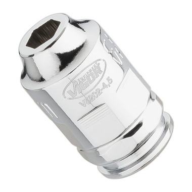 Vigor Inserto para llave de tubo, superplano - hueco cuadrado 6,3 mm (1/4”) - perfil hexagonal exterior - 4,5 V5202-4.5