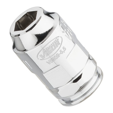 Vigor Inserto para llave de vaso, superplano - hueco cuadrado 6,3 mm (1/4”) - perfil hexagonal exterior - 5,5 V5202-5.5