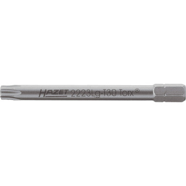 HAZET Broca - hexágono macizo 6,3 (1/4 pulgada) - perfil TORX® interno - T30 mm 2223LG-T30