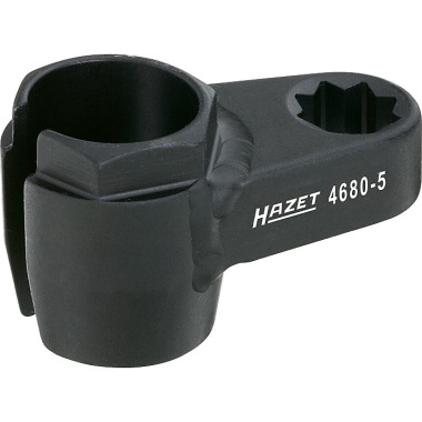 HAZET Inserto de sonda lambda - doble cuadrado 12,5 mm (1/2 pulgada) - perfil hexagonal exterior - 22 mm 4680-5