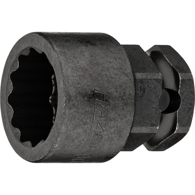 HAZET Impacto, vaso para destornillador mecánico (doble hexágono) - cuadrado de 12,5 mm (1/2 pulgada), hexágono exterior de 24 mm - perfil de tracción exterior de doble hexágono - 21 mm 900SZ6-21